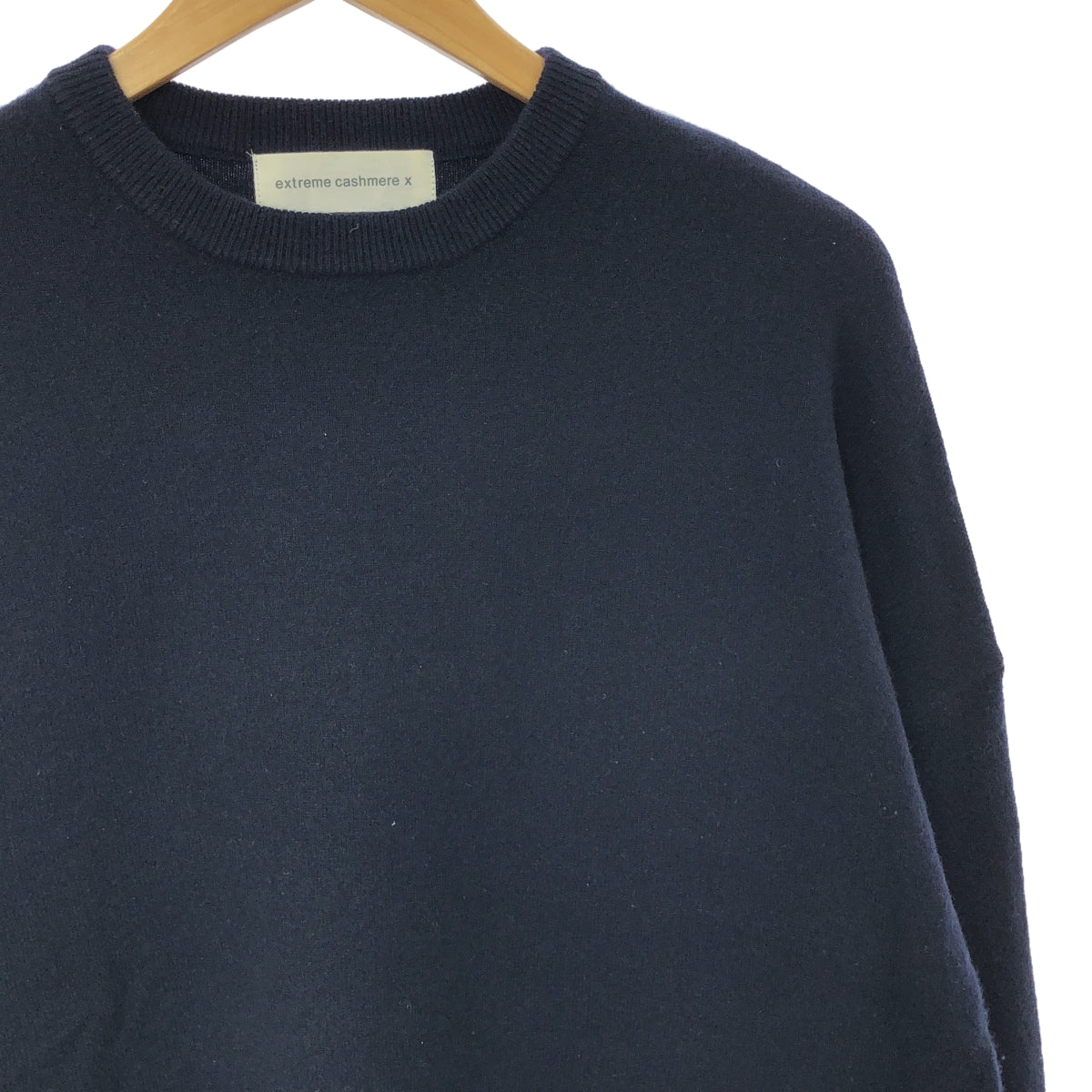 extreme cashmere / エクストリームカシミヤ | n°53 crew top カシミヤ混 ラウンドヘム クルーネックニット |