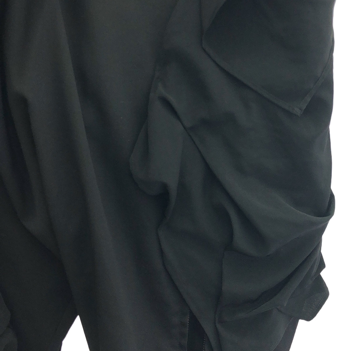 YOHJI YAMAMOTO POUR HOMME / ヨウジヤマモトプールオム | 2023AW | WOOL GABARDINE DECO DRAPED PANTS ウールギャバジン デコ ドレープド パンツ | 1 | メンズ