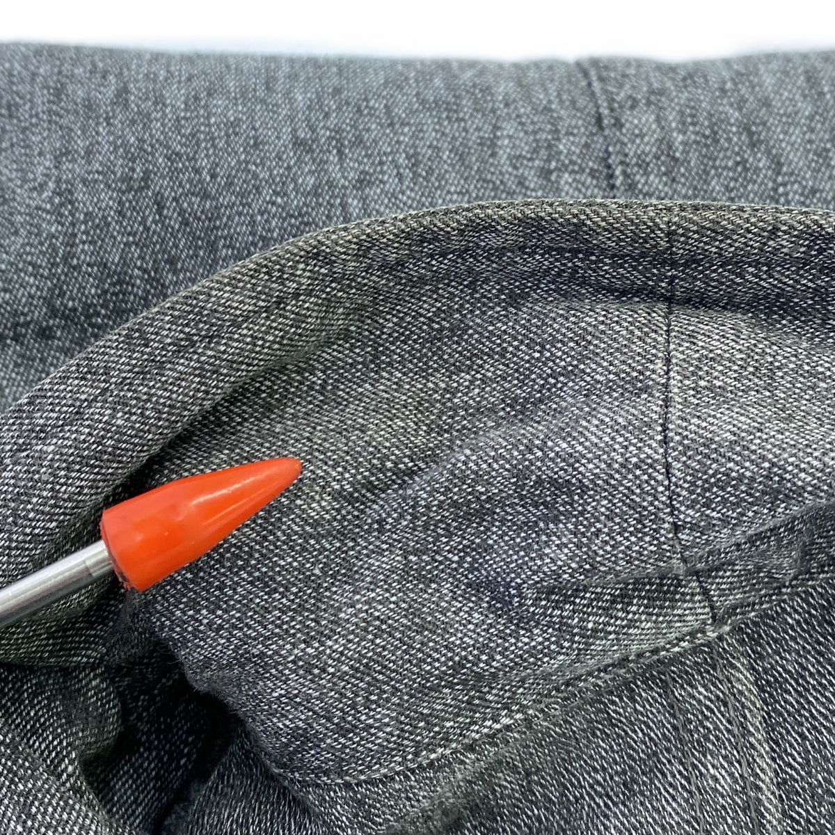 EURO VINTAGE | Estimated 40s-50s Vintage Black Chambray Atelier Coat, Salt and Pepper | 92-115 | Grey | Men's
