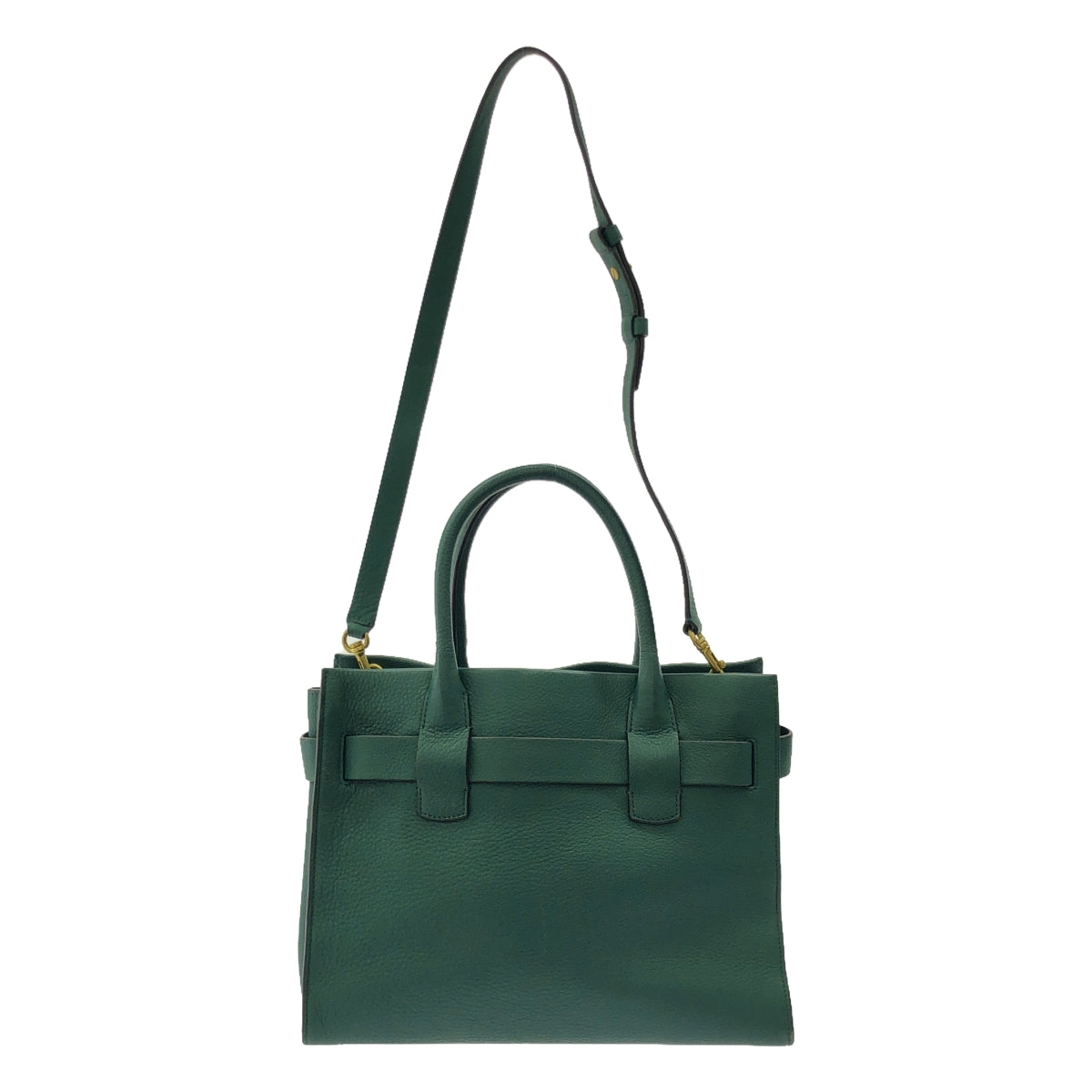 TORY BURCH / トリーバーチ | 2way ショルダー付き レザー トートバッグ | グリーン | レディース