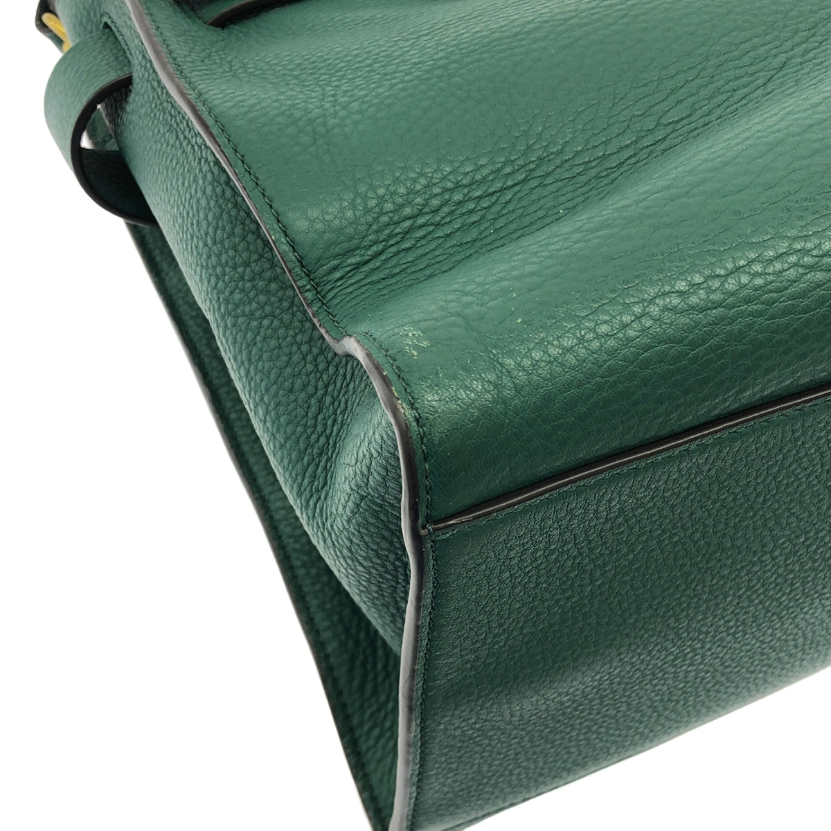 TORY BURCH / トリーバーチ | 2way ショルダー付き レザー トートバッグ | グリーン | レディース