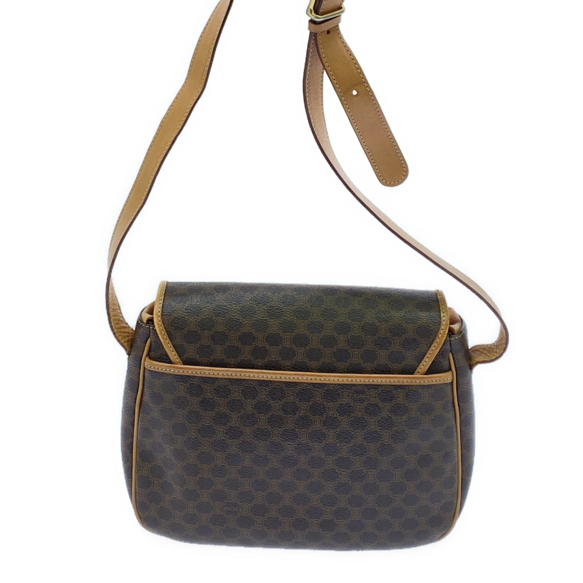 CELINE / セリーヌ | PVC レザー マカダムショルダーバッグ | ブラウン | レディース