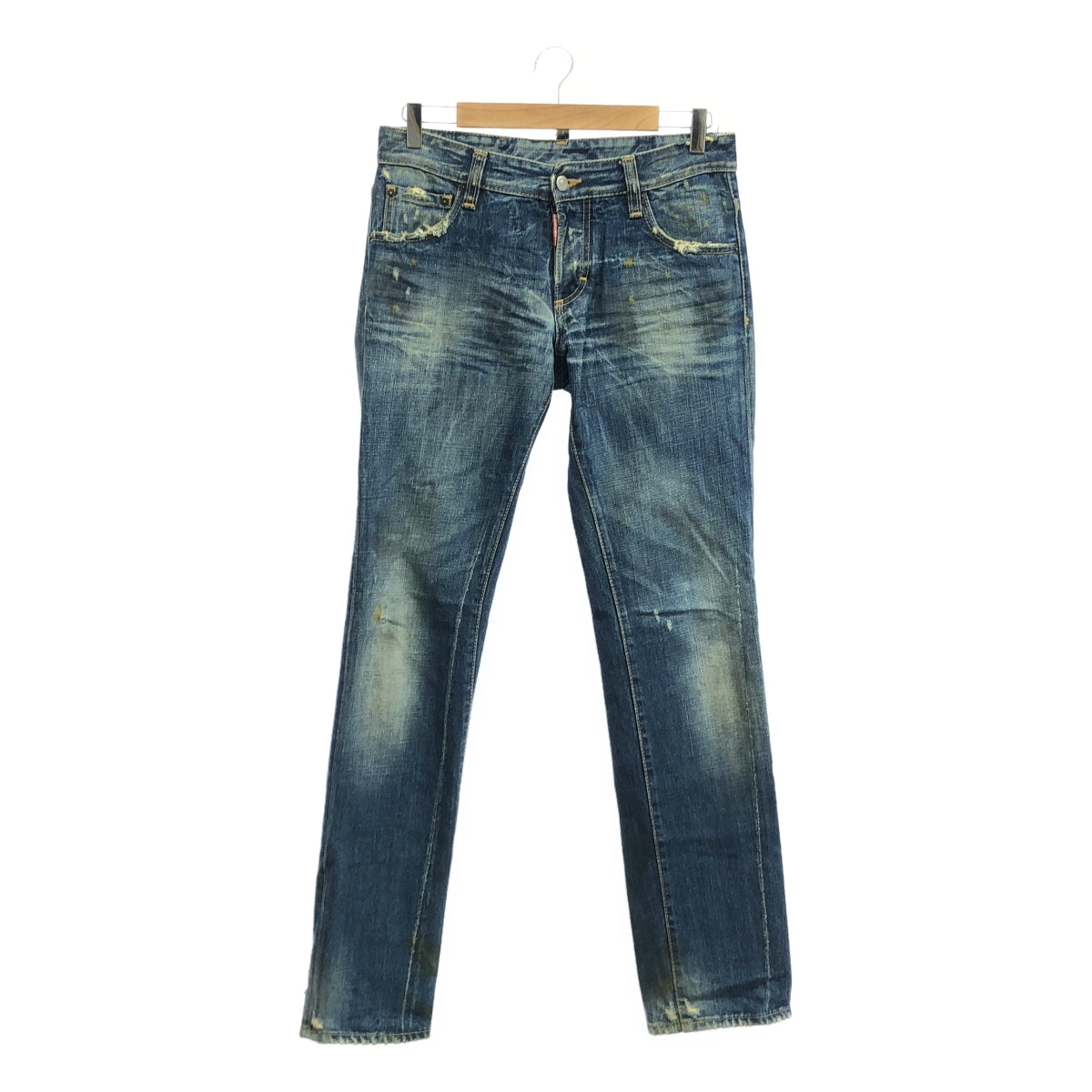 DSQUARED2 / ディースクエアード | 2008SS | ペイント&ダメージ加工 デニムパンツ | 44 | インディゴ | メンズ