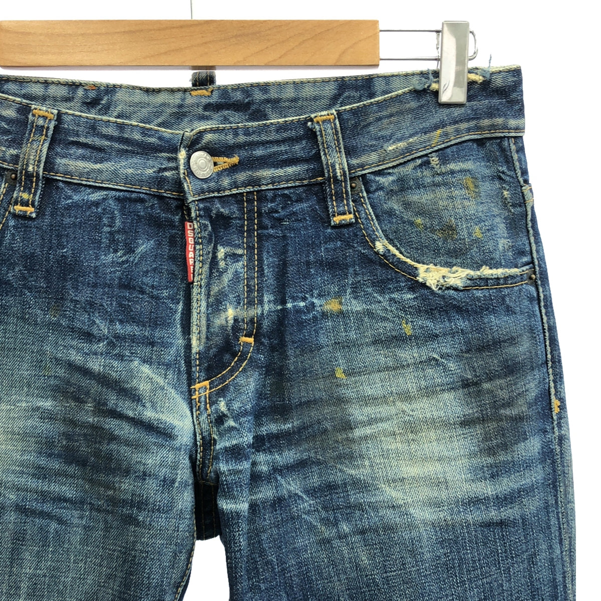 DSQUARED2 / ディースクエアード | 2008SS | ペイント&ダメージ加工 デニムパンツ | 44 | インディゴ | メンズ