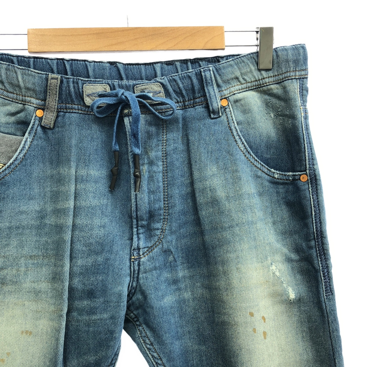 DIESEL / ディーゼル | KROOLEY-N.E. 0800A スウェット デニム パンツ | 28 | インディゴ | メンズ