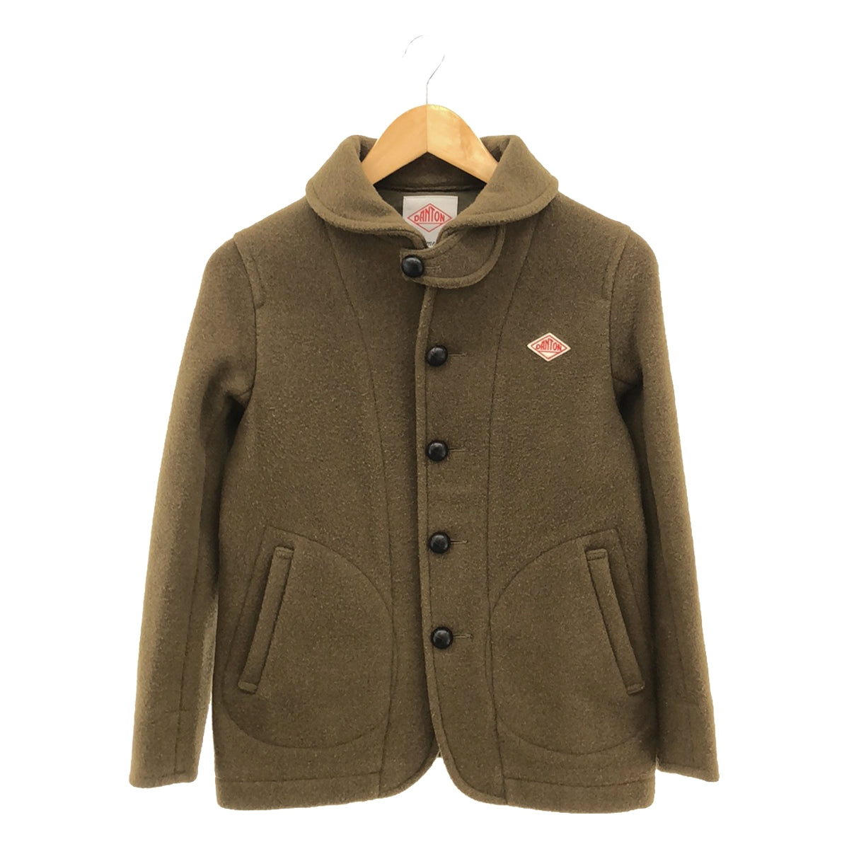 DANTON / 던튼 | 울 모사 마루 칼라 재킷 | 34 | 카키 | 여성