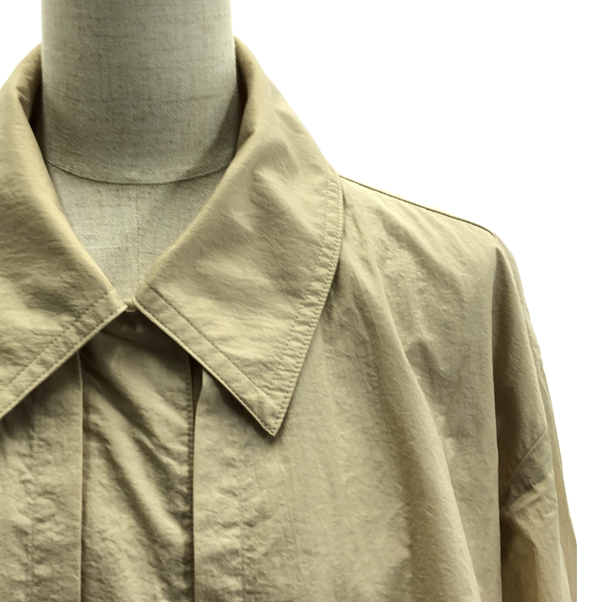 【美品】  DEPAREILLE / デパリエ | ナイロン ウエストドローストリング オーバーコート | 36 | ベージュ | レディース
