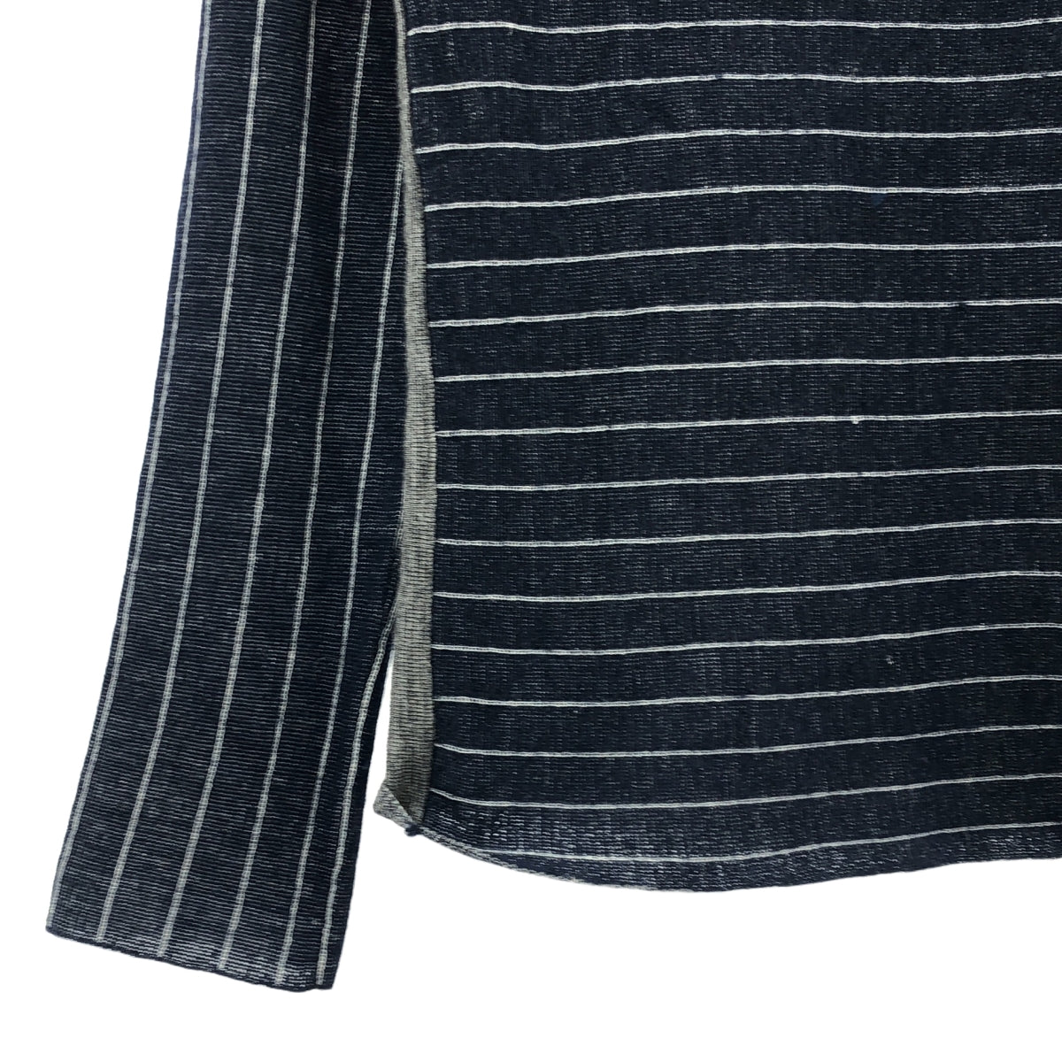 COMME des GARCONS | 2003AW | Wool irregular neck striped knit |