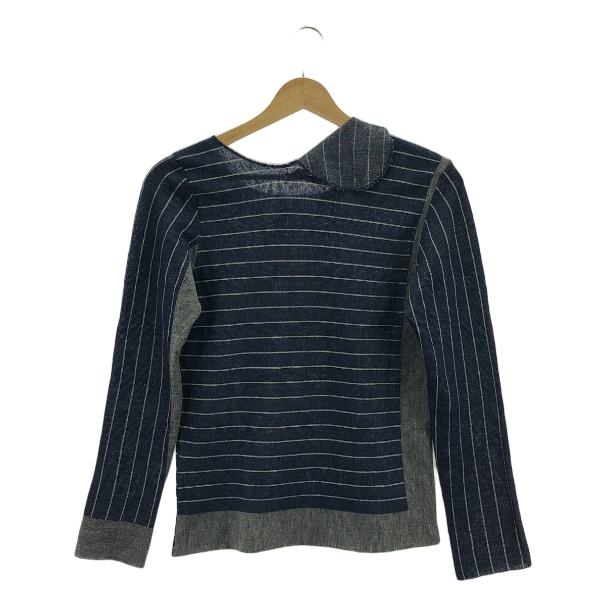 COMME des GARCONS | 2003AW | Wool irregular neck striped knit |