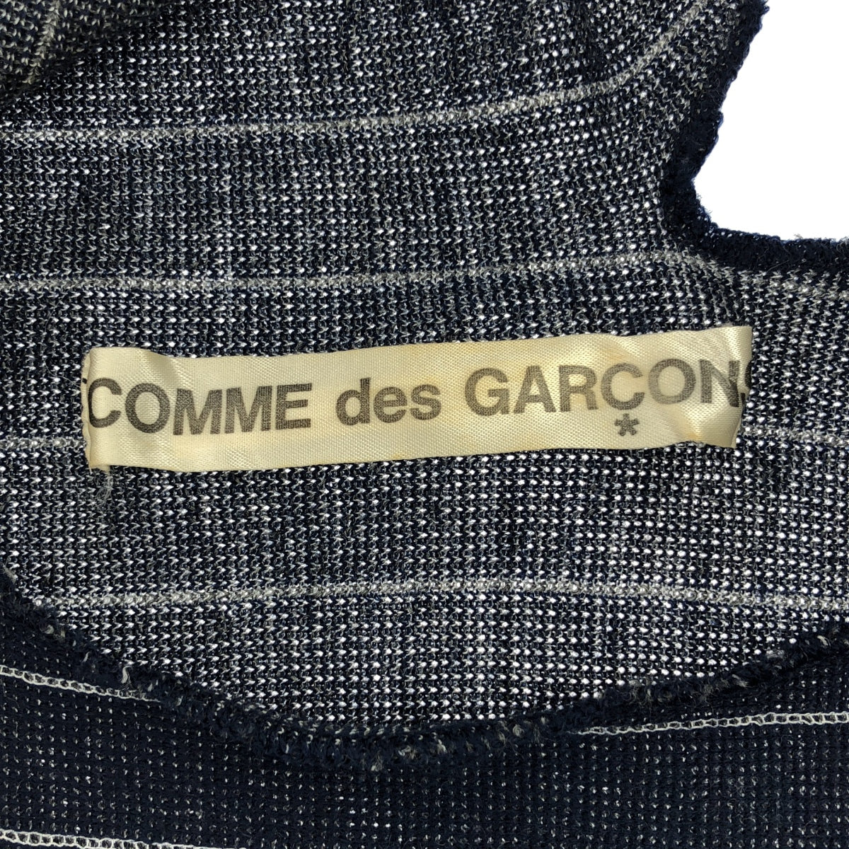 COMME des GARCONS | 2003AW | Wool irregular neck striped knit |