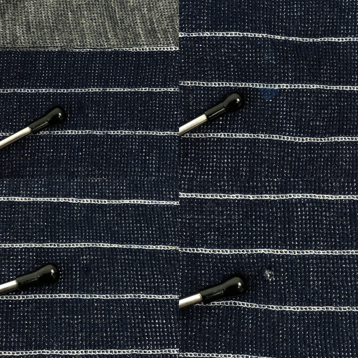 COMME des GARCONS | 2003AW | Wool irregular neck striped knit |