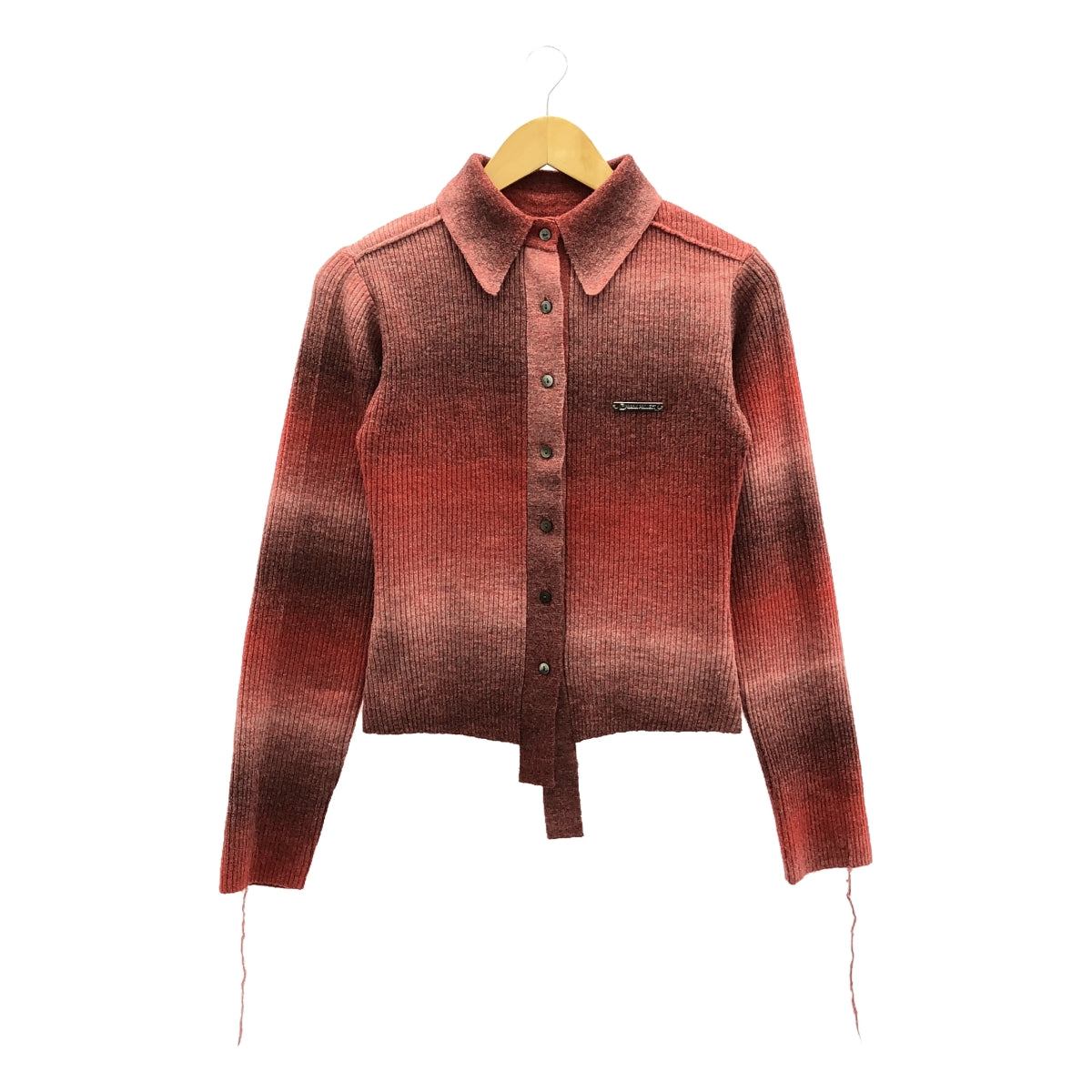 PRANK PROJECT / プランクプロジェクト | Blur Knit Shirt ブラーニットシャツ | F | レッド | レディース