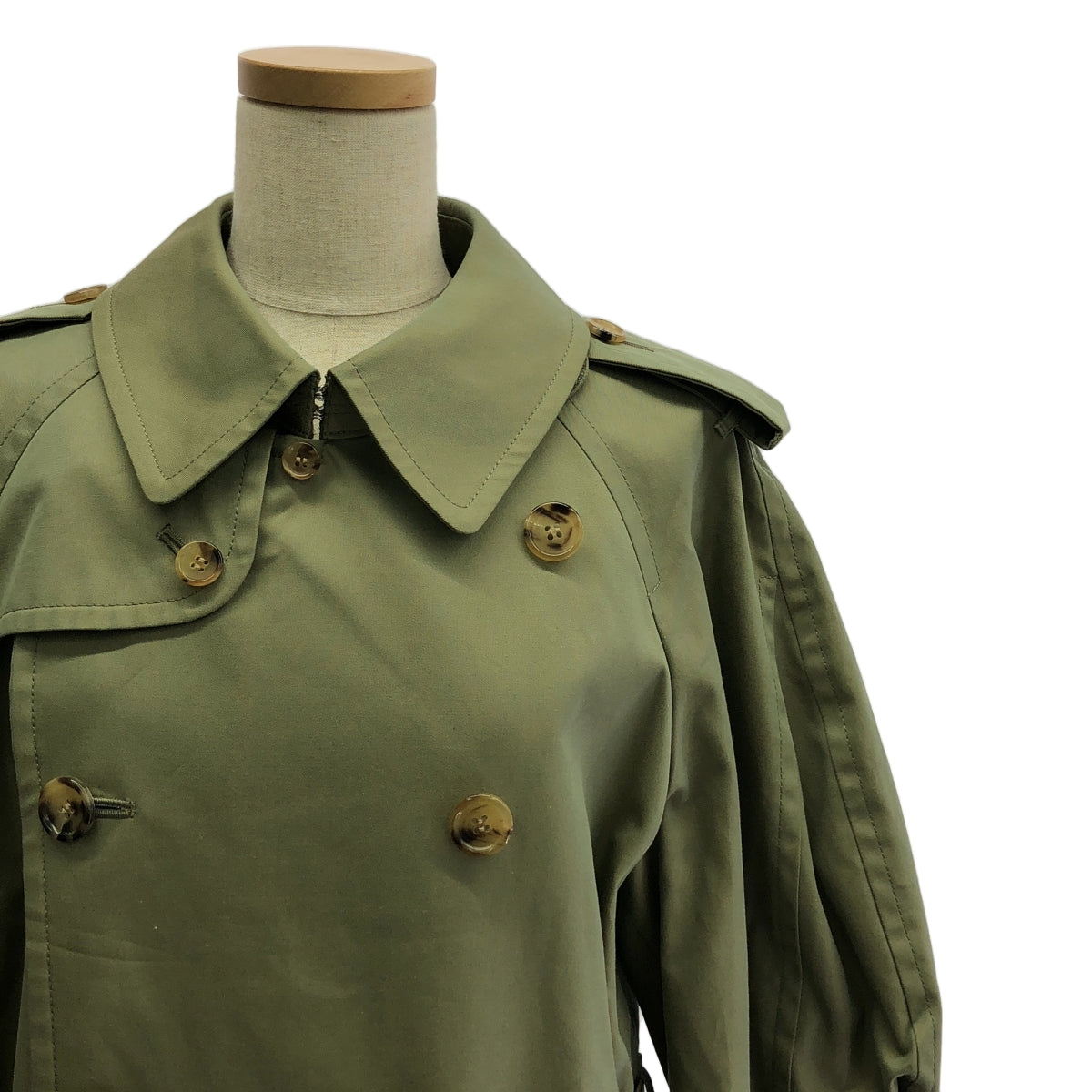 COMME des GARCONS COMME des GARCONS / コムコム | 2016AW | コットン ショートスリーブ トレンチ コート | S | カーキ | レディース