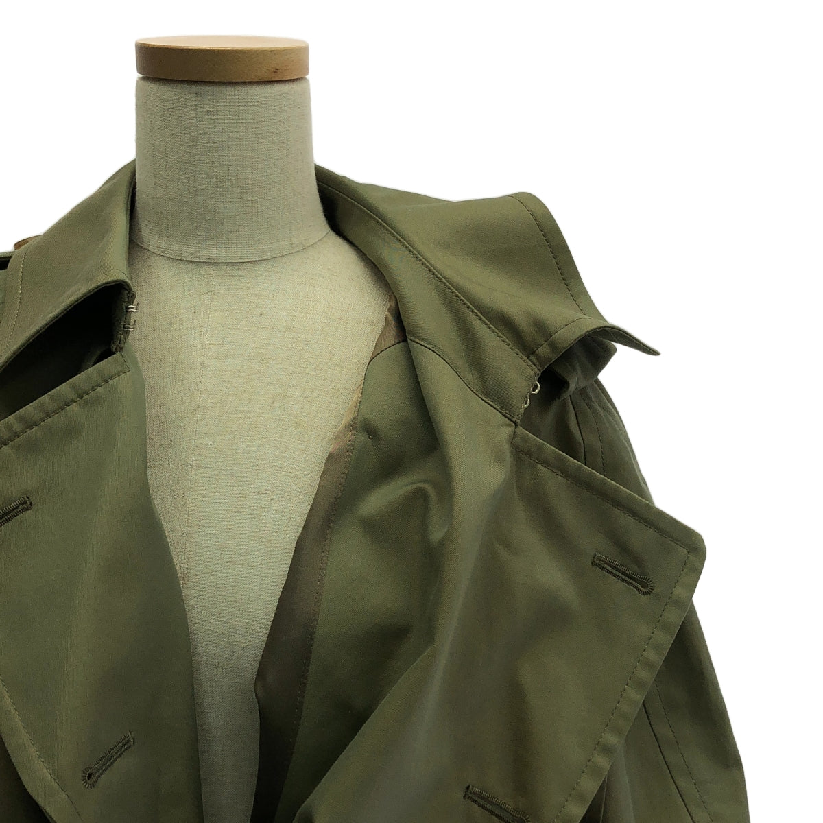 COMME des GARCONS COMME des GARCONS / コムコム | 2016AW | コットン ショートスリーブ トレンチ コート | S | カーキ | レディース