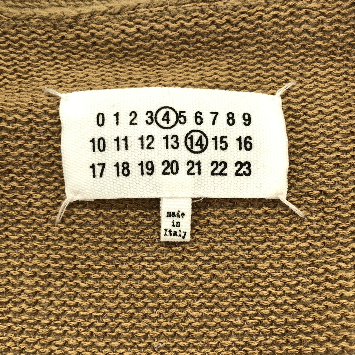 Maison Margiela | 2022秋冬 |羊毛皮革手肘貼片針織開襟衫 | M |米色 |男士