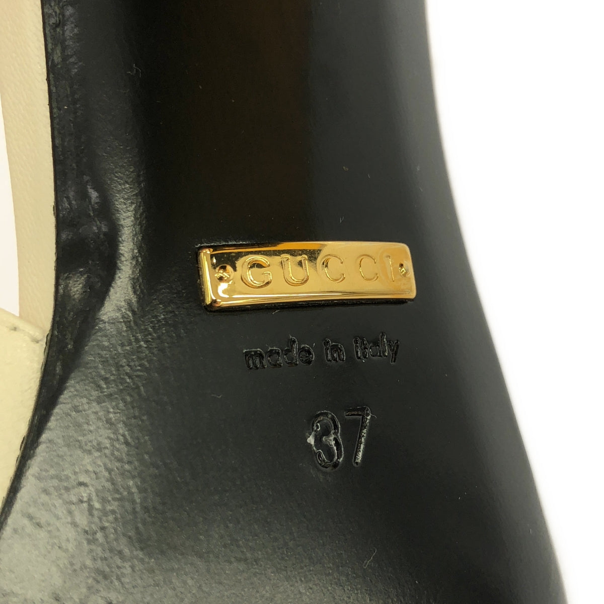 【美品】 GUCCI / グッチ | malaga kid horsebit slingback pamps ホースビット ヒール パンプス | 37 | ベージュ/ゴールド | レディース