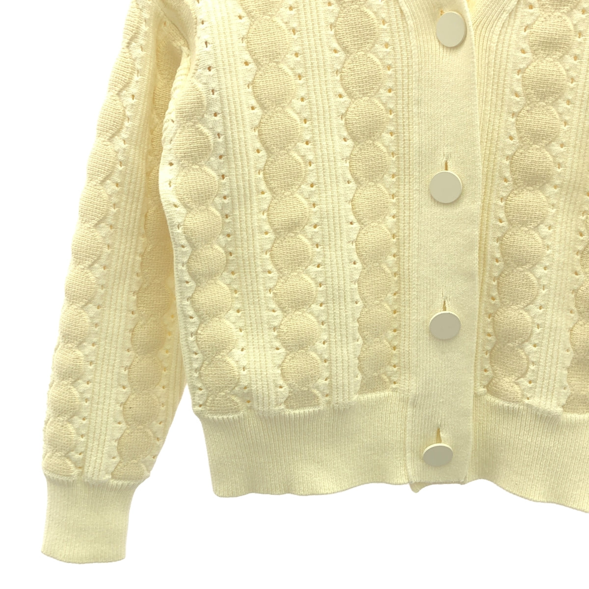 l'heritage martinique / レリタージュ マルティニーク | コットン ナイロン 編み カーディガン | F | アイボリー | レディース