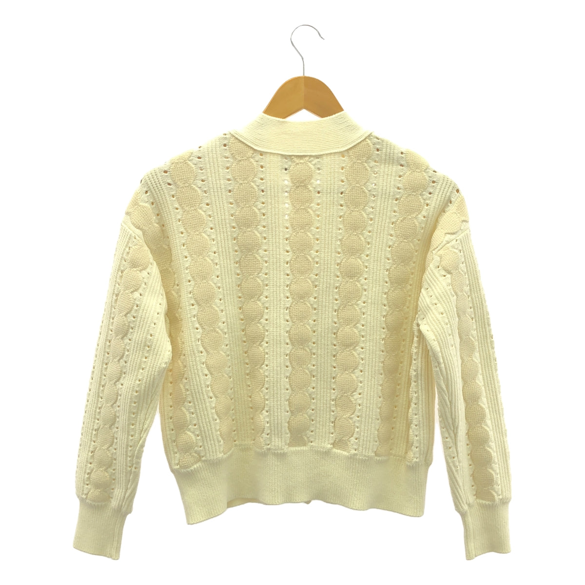 l'heritage martinique / レリタージュ マルティニーク | コットン ナイロン 編み カーディガン | F | アイボリー | レディース