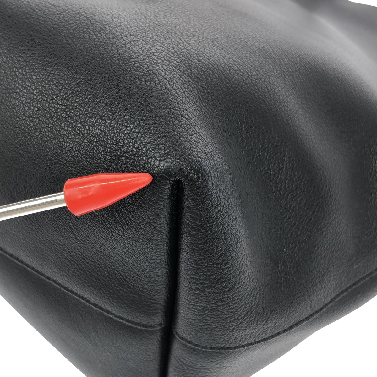 SAINT LAURENT PARIS | 394195 Leather Shopping Tote Bag |