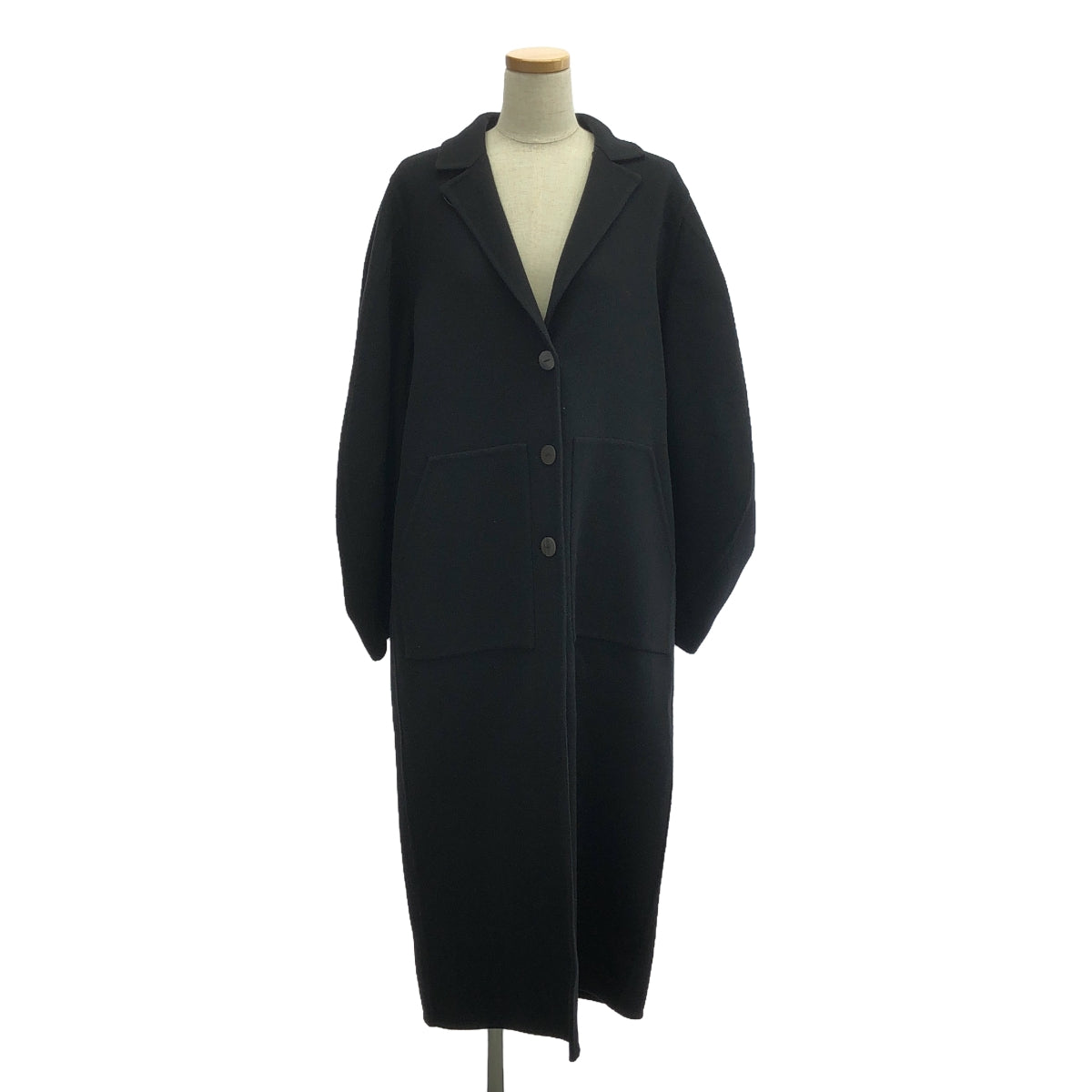 【美品】 LOEWE / ロエベ | サーキュラースリーブ ベルテッドコート | 36 | ブラック | レディース