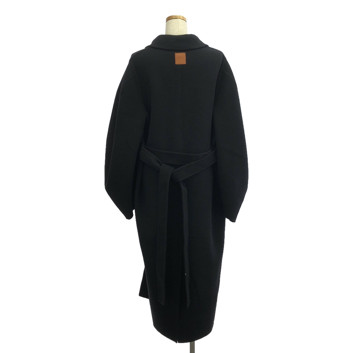 【美品】 LOEWE / ロエベ | サーキュラースリーブ ベルテッドコート | 36 | ブラック | レディース