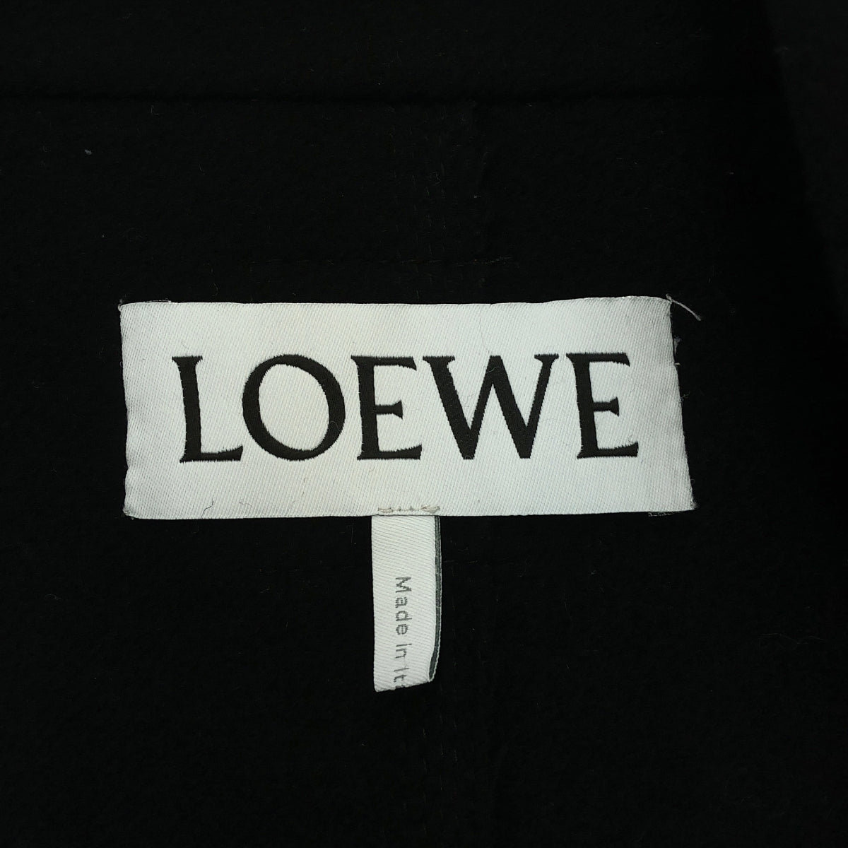 【美品】 LOEWE / ロエベ | サーキュラースリーブ ベルテッドコート | 36 | ブラック | レディース