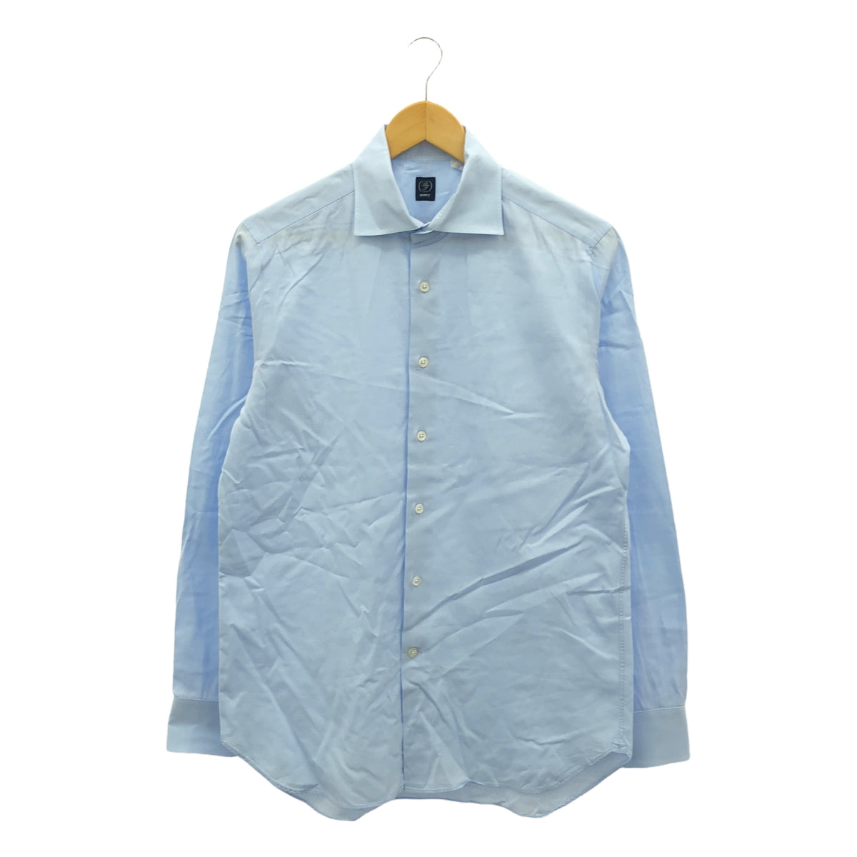 BEAMS F / ビームスエフ | ツイル ワイドカラーシャツ | 15 3/4 / 40 | サックスブルー | メンズ