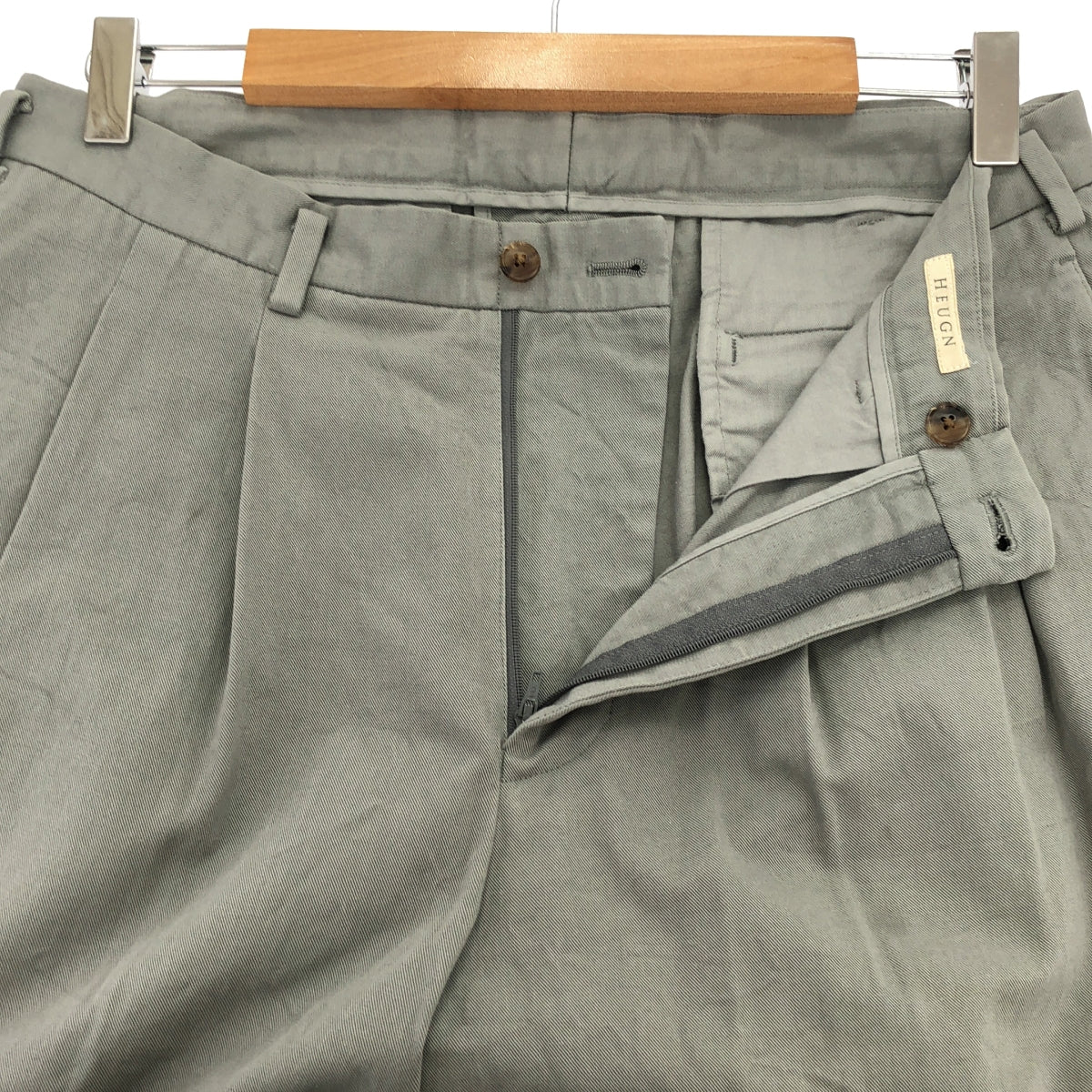 HEUGN / 유겐 | 2 택 테이퍼드 트라우저즈 팬츠 | 2 | light green | 맨즈