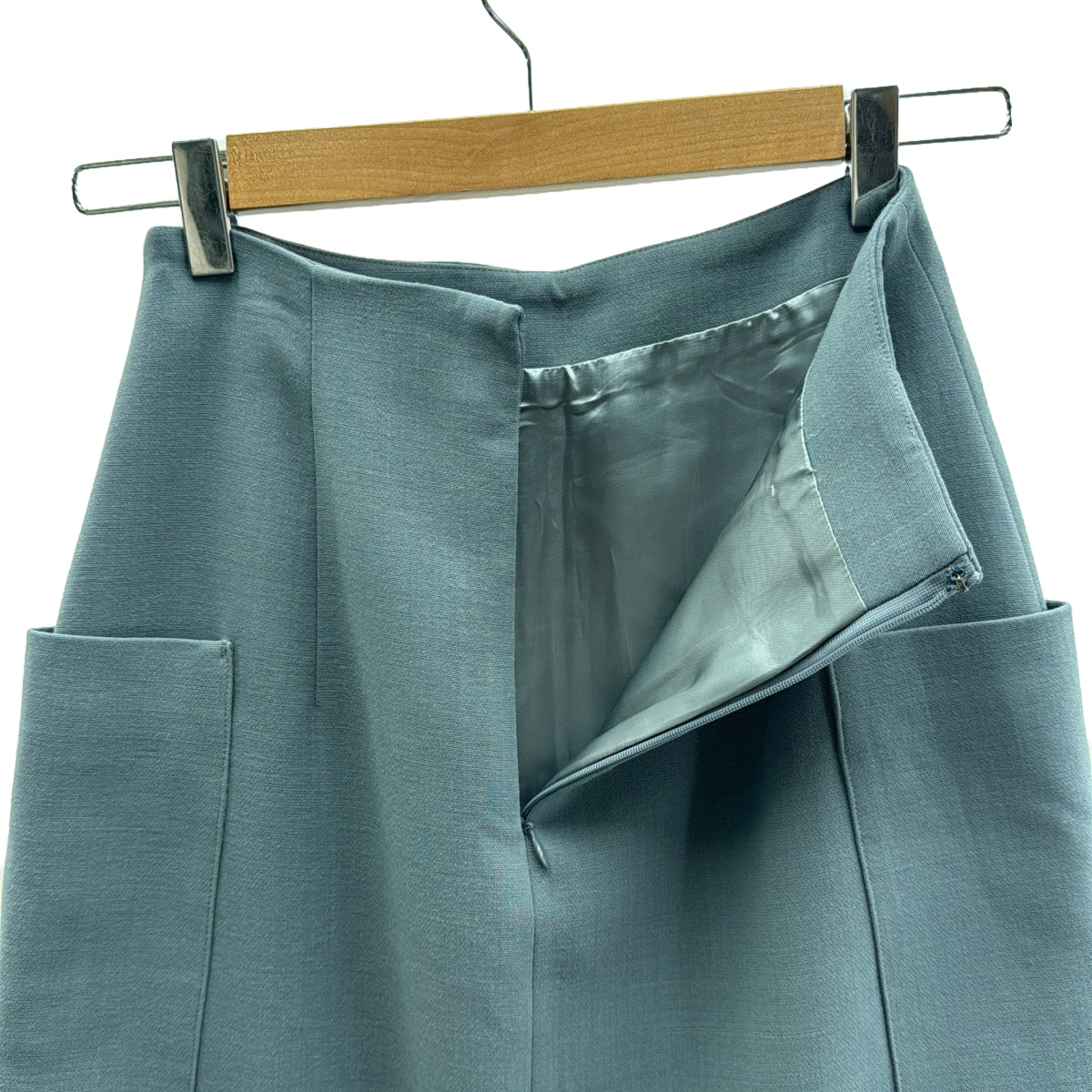 AURALEE / オーラリー | TENSE WOOL DOUBLE CLOTH SKIRT ウール ダブルクロス スカート | 0 | グレー系 | レディース