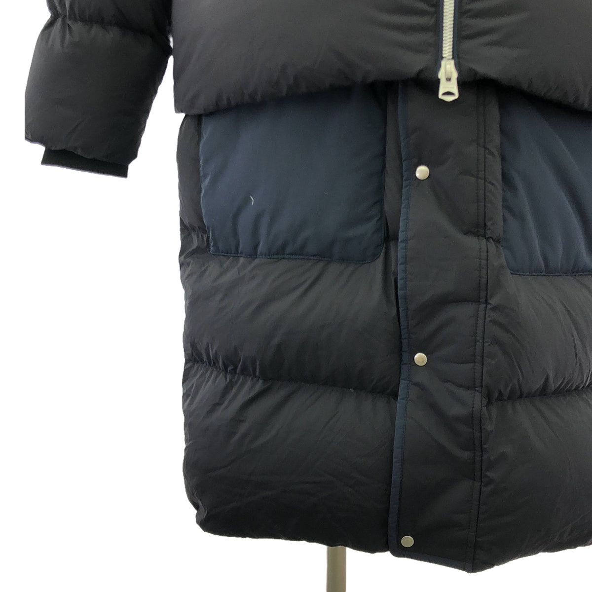 Mackage / マッカージュ | 2way バイカラー オーバー ダウンコート / フード着脱可 | 42 | ネイビー/ダークネイビー | メンズ