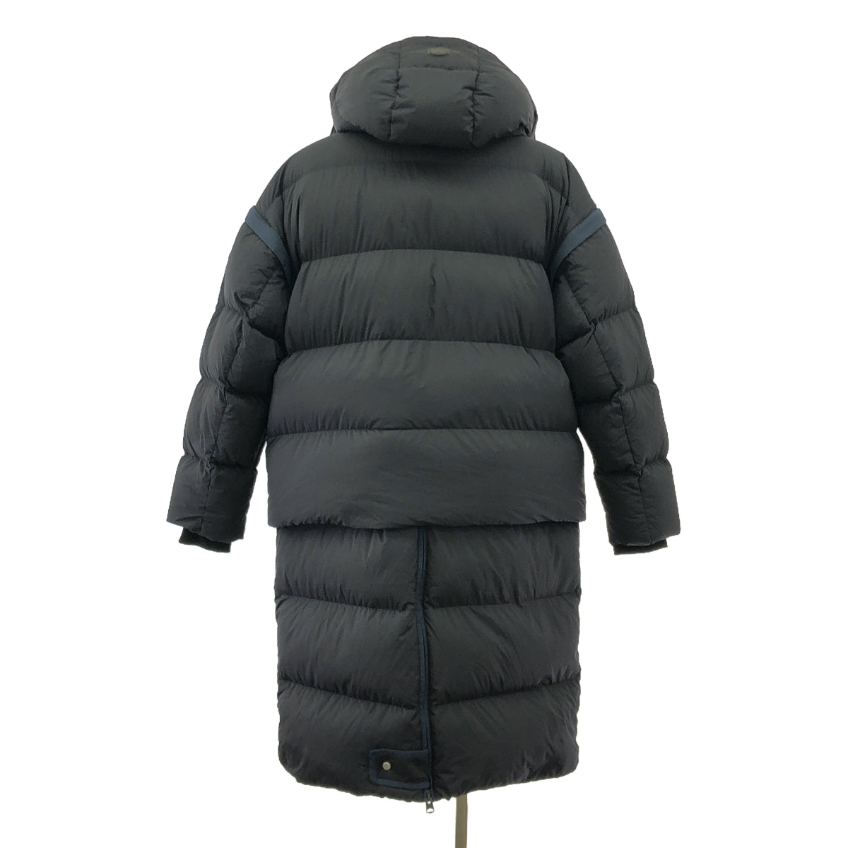 Mackage / マッカージュ | 2way バイカラー オーバー ダウンコート / フード着脱可 | 42 | ネイビー/ダークネイビー | メンズ
