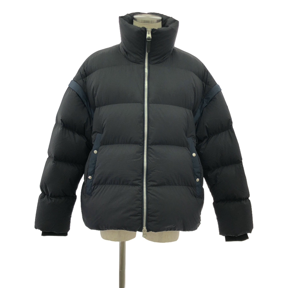 Mackage / マッカージュ | 2way バイカラー オーバー ダウンコート / フード着脱可 | 42 | ネイビー/ダークネイビー | メンズ