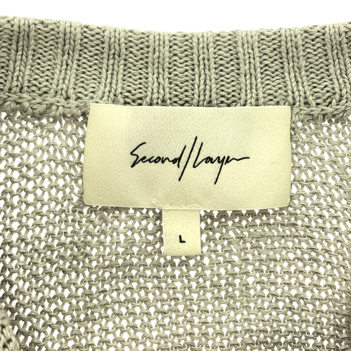 Second Layer / セカンドレイヤー | リネン ヘンリーネック サマー ニット | L | メンズ