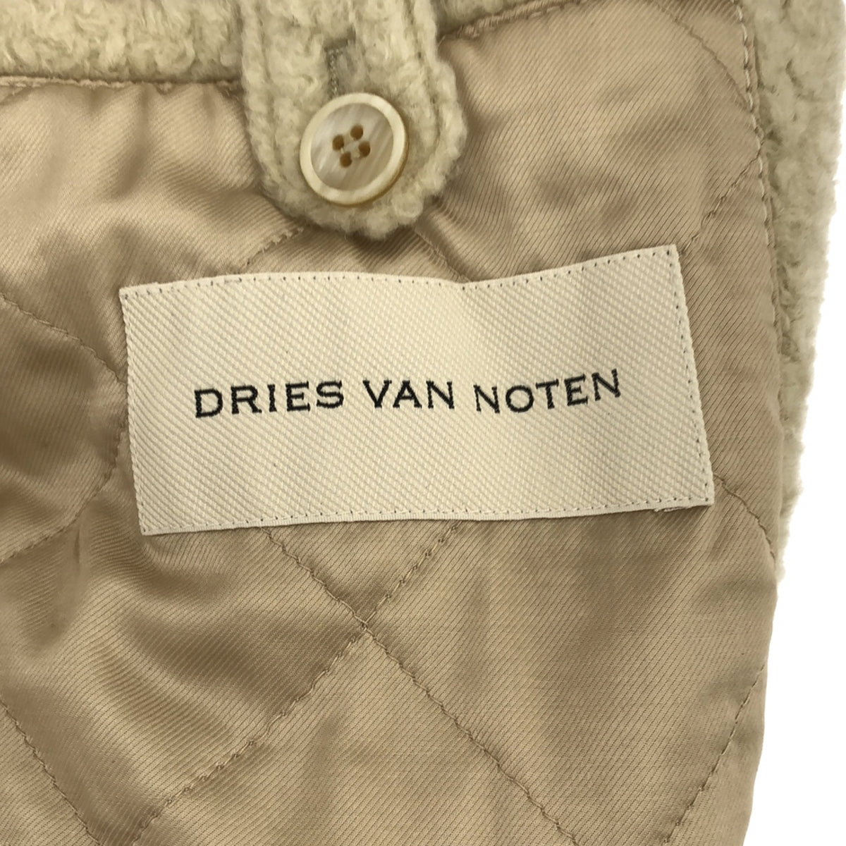 DRIES VAN NOTEN | Ronnor Coat | Wool boa single coat | Fully quilted lining | S | Men's