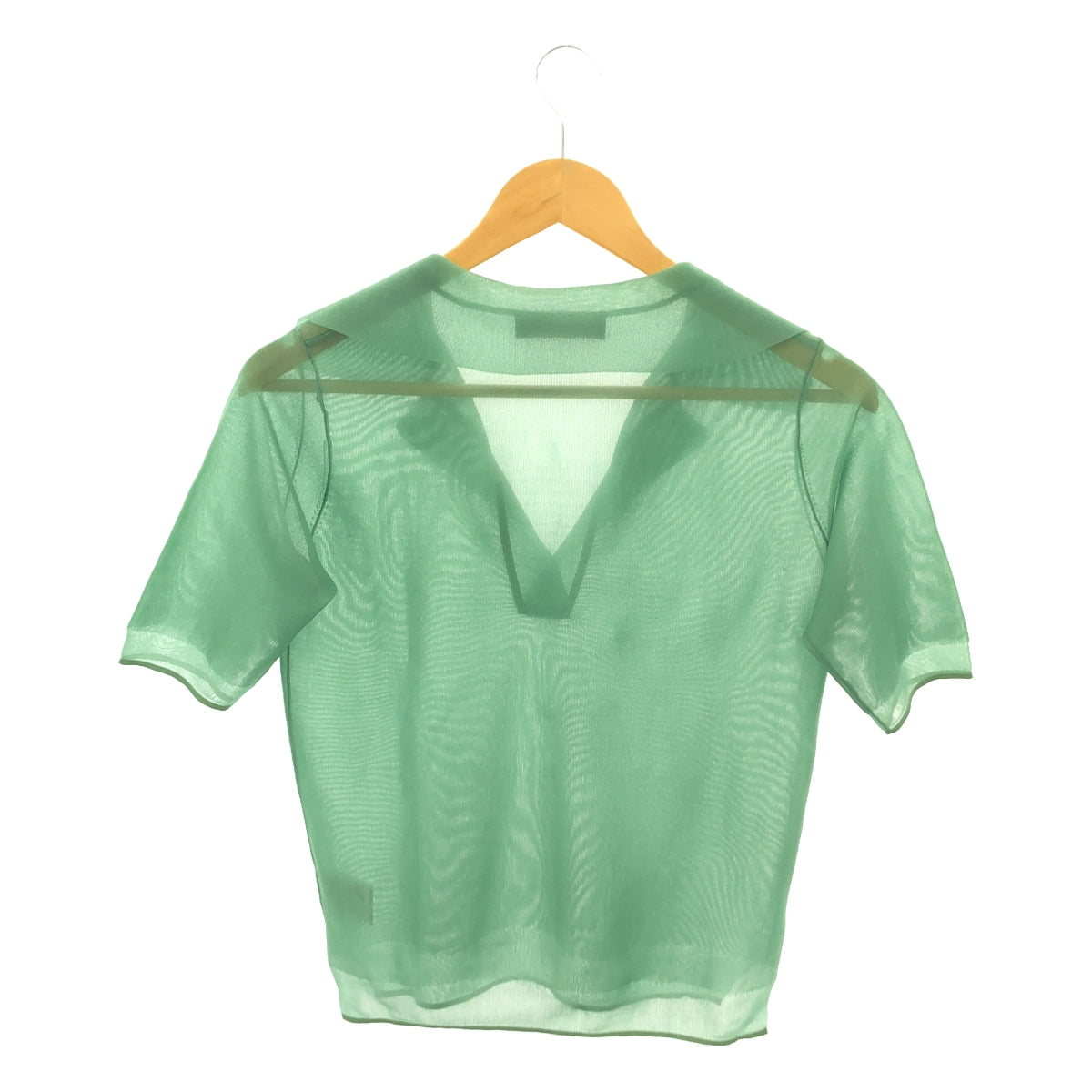 【美品】 CABaN / キャバン | スキッパーシアーブラウス | F | グリーン | レディース