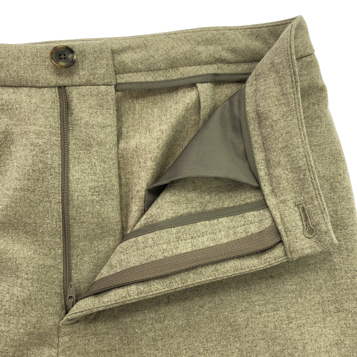 AURALEE / オーラリー | 2020AW | WOOL FULLING FLANNEL SLACKS ウール フリング フランネル スラックス | 1 | ベージュ | メンズ
