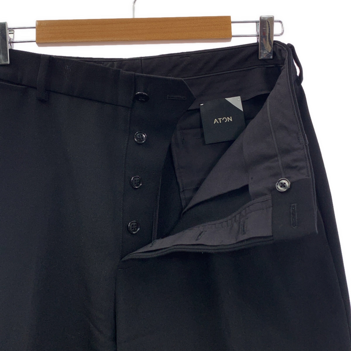 ATON / エイトン | BACK SATIN BASIC PANTS バックサテン テーパード スラックスパンツ | 4 | メンズ