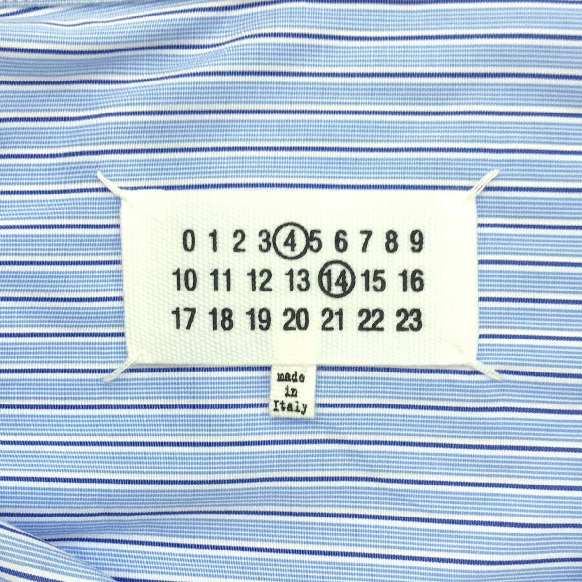 【美品】 Maison Margiela / メゾンマルジェラ | 2022AW | コットン ポプリン ピンストライプ シャツ | XS | ブルー/ホワイト | レディース