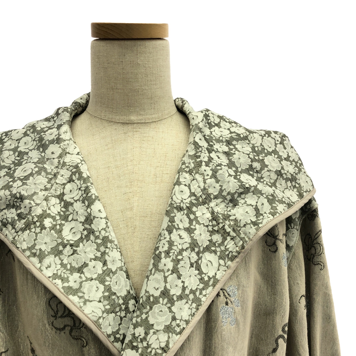 rurumu: / 縷縷夢兎るるむう | エンブロイダリー ベルテッド オーバー ガウンコート フーディ | F | ベージュ系 | レディース