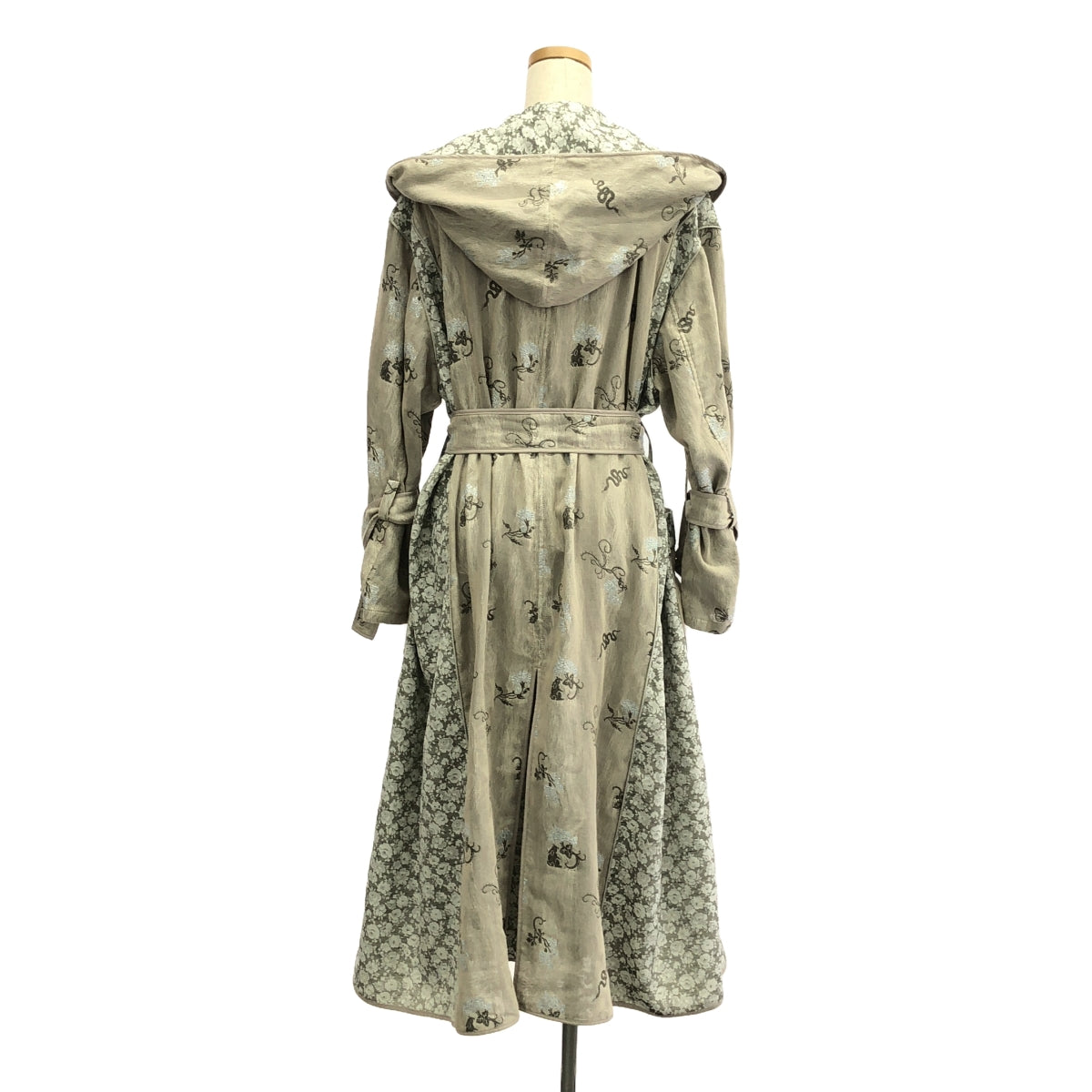 rurumu: / 縷縷夢兎るるむう | エンブロイダリー ベルテッド オーバー ガウンコート フーディ | F | ベージュ系 | レディース