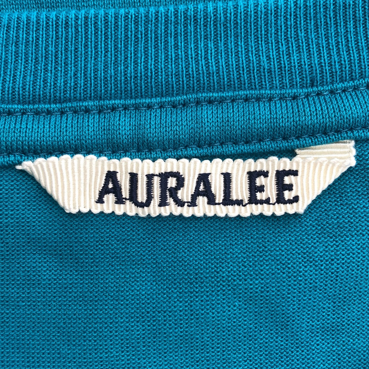AURALEE / 오라리 | Luster Plating Tee 코튼 티셔츠 | 4 | 블루 | 남성
