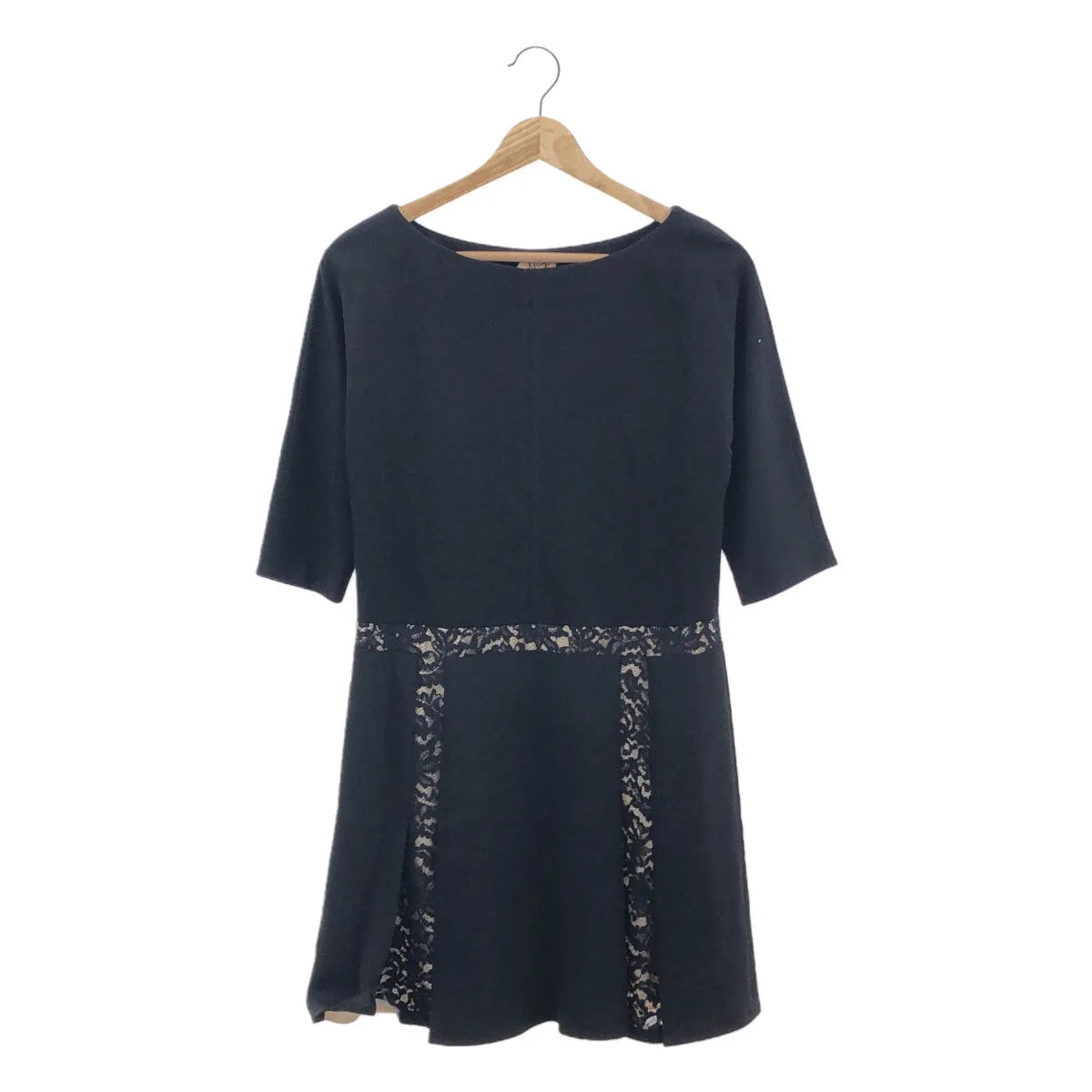 極美品■ヌメロヴェントゥーノ　N°21　フレア　シャツワンピース　バックレース N°21】ヌメロヴェントゥーノ 綿100% バックレースフレアシャツ