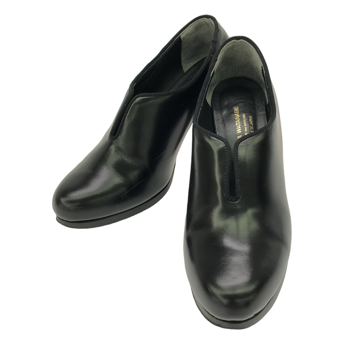 JUNYA WATANABE COMME des GARCONS / ジュンヤワタナベ | Vカット ヒール パンプス | S | ブラック | レディース