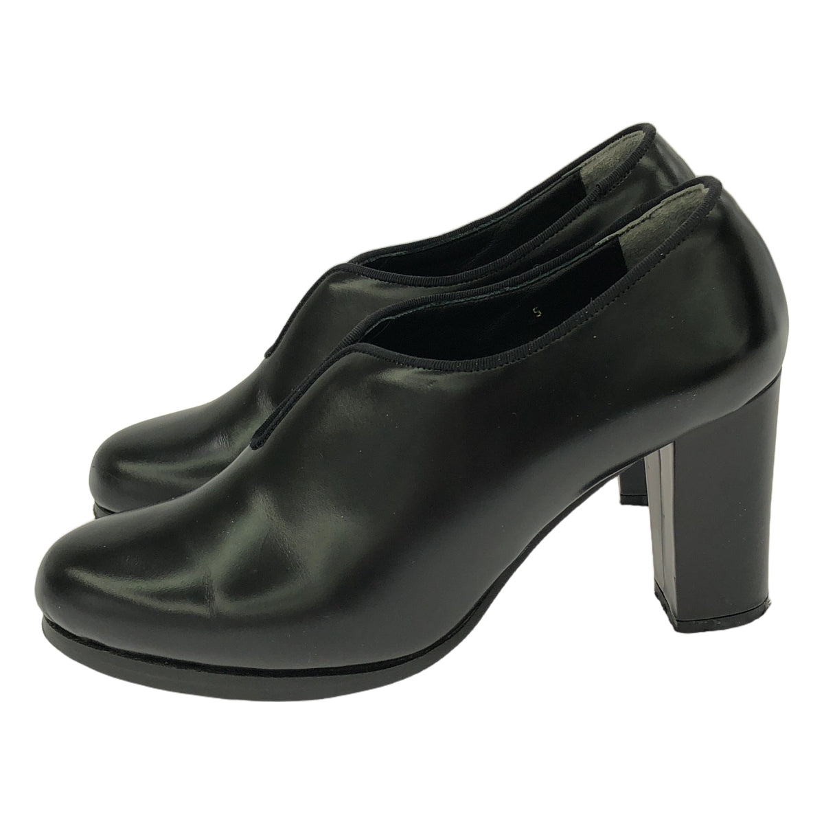 JUNYA WATANABE COMME des GARCONS / ジュンヤワタナベ | Vカット ヒール パンプス | S | ブラック | レディース