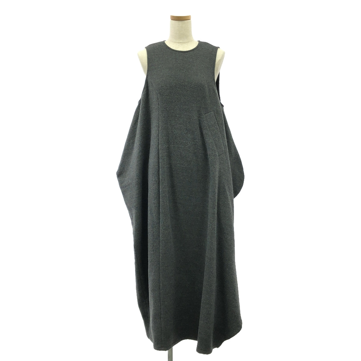 nagonstans / ナゴンスタンス | warm cocoon dress ウォーム 変形 ノースリーブ ドレス | M | レディース