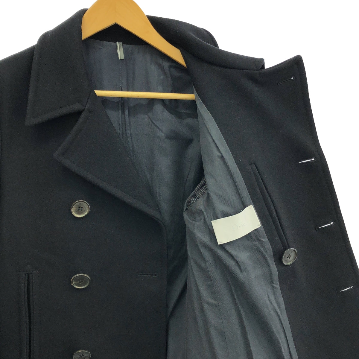 Dior homme / ディオールオム | 2005AW | エディ期 メルトンウール ショート Pコート | 44 | メンズ