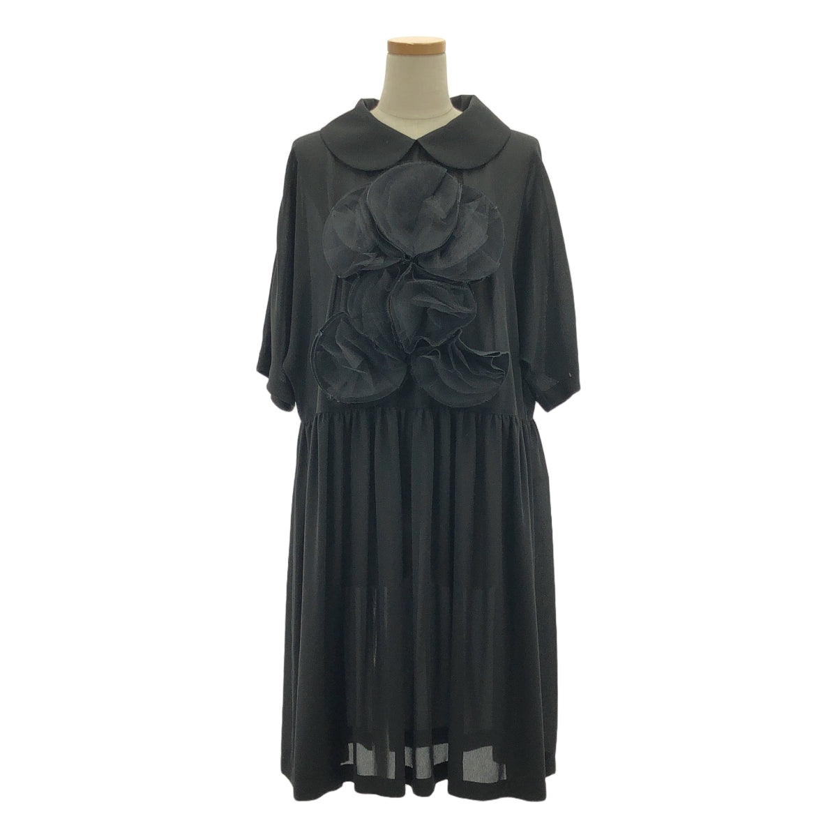 JUNYA WATANABE COMME des GARCONS / Junya Watanabe | 2016AW | Round collar docking motif sheer dress | XS | Women's