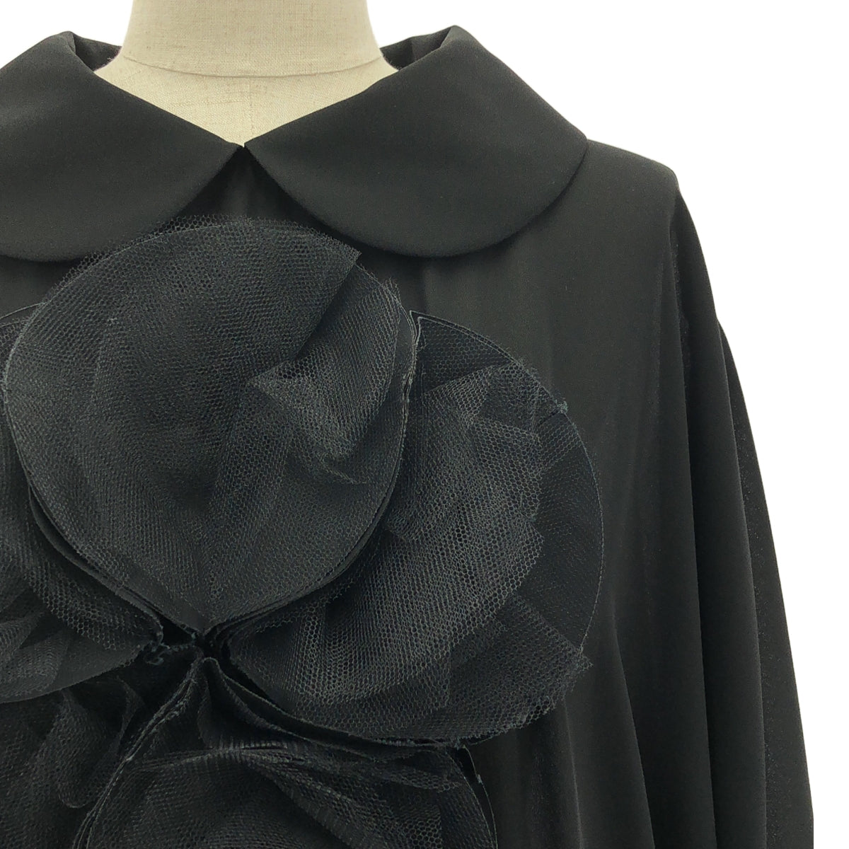 JUNYA WATANABE COMME des GARCONS / Junya Watanabe | 2016AW | Round collar docking motif sheer dress | XS | Women's