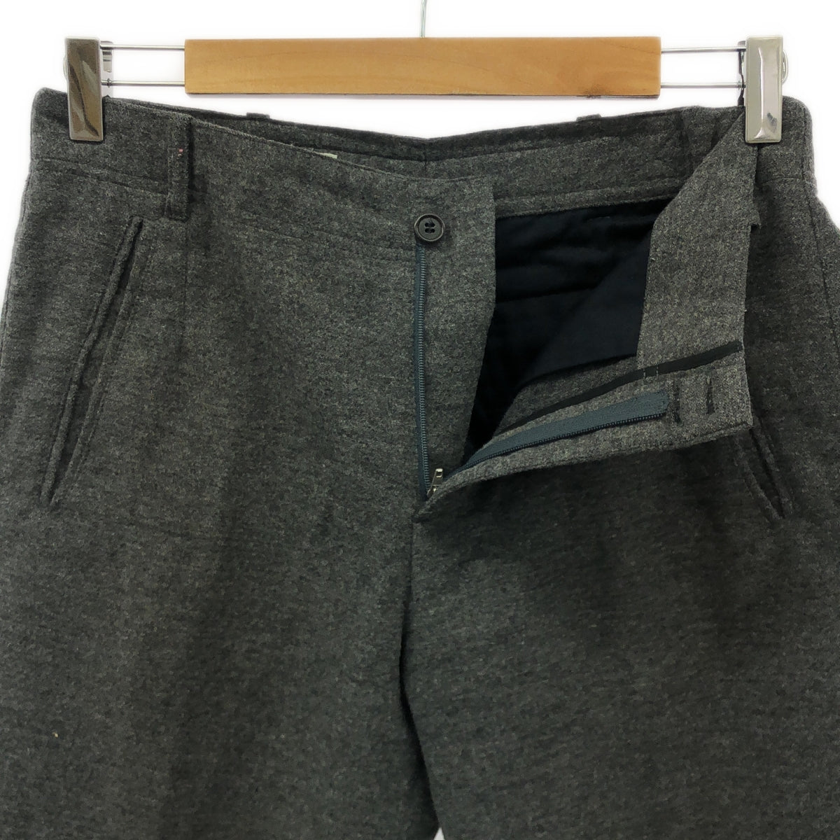 DRIES VAN NOTEN / ドリスヴァンノッテン | ウール カシミヤ スラックスパンツ | 44 | グレー | メンズ