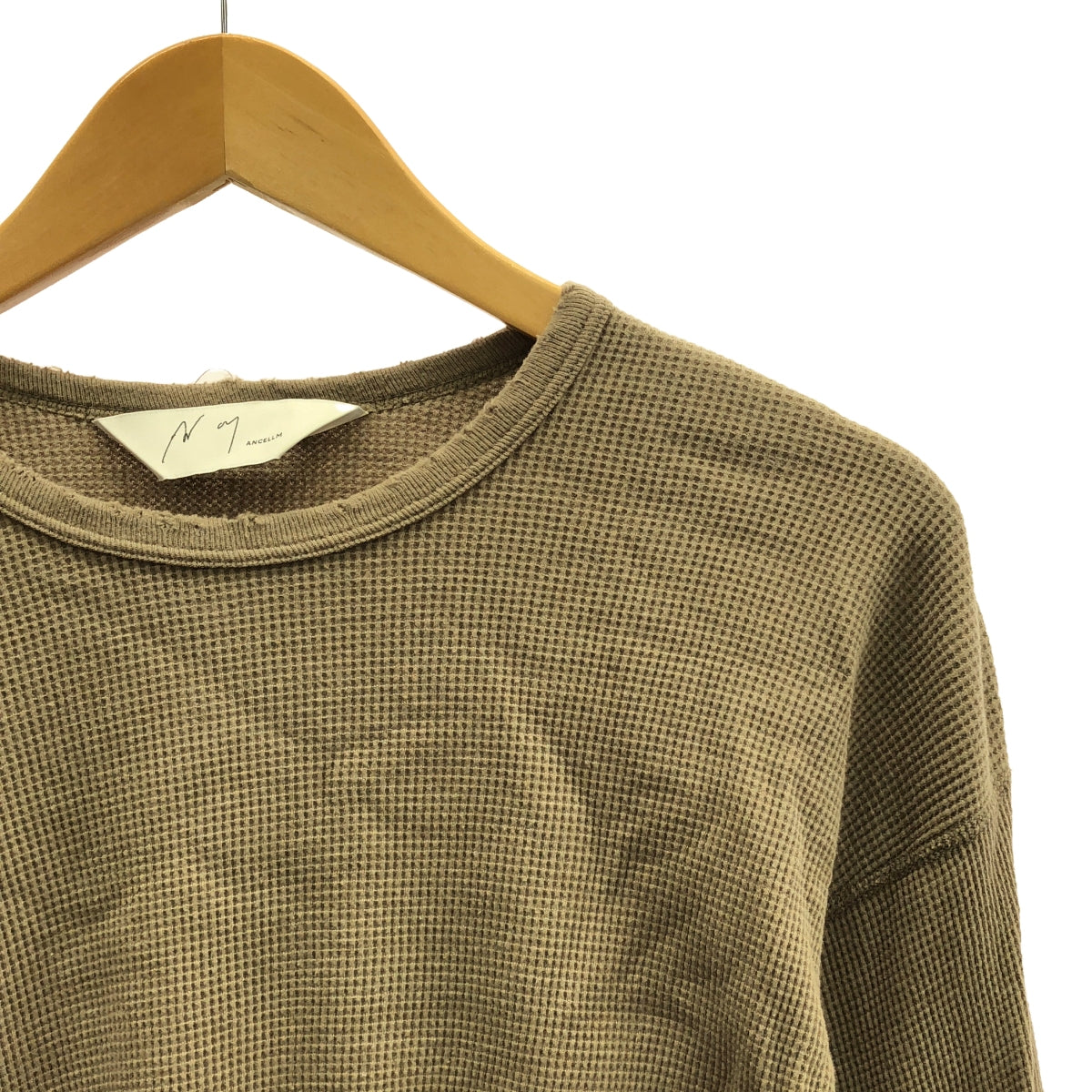 ANCELLM / 앙셀름 | DAMAGE WAFFLE CREW LS T-SHIRT | 2 | 남성